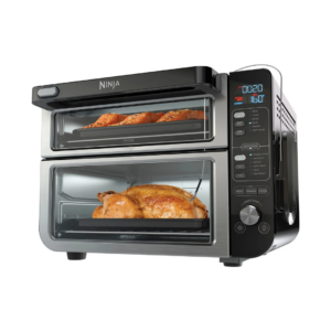 Ninja 12-in-1 Smart Double Oven, FlexDoor, Smart Thermometer, Smart Finish, Rapid Top Oven Stainless Steel/Black