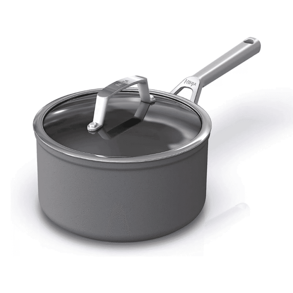 Ninja C30235 Foodi NeverStick Premium 3.5-Quart Saucepan, Slate Grey