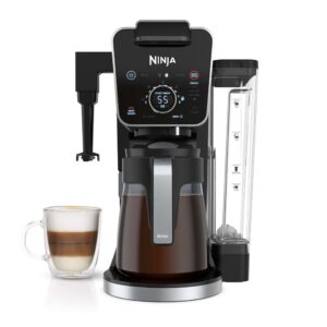 Ninja CFP300 Dual Brew Specialty Drop Coffee Maker, Single-Serve, K-Cup Pod Compatible, 12-Cup, Glass Carafe