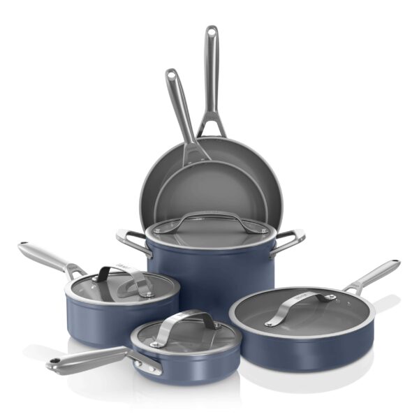 ninja-cw39010mm-neverstick-ceramic-pro-10-piece-cookware-set-non-stick-pots-pans-set-with-glass-lids-blue Ninja CW39010MM NeverStick Ceramic Pro 10-Piece Cookware Set, Non-Stick Pots Pans Set with Glass Lids, Blue
