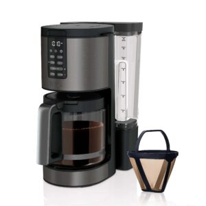 Ninja DCM201BK Programmable XL 14-Cup Coffee Maker PRO, 14-Cup Glass Carafe, Freshness Timer, Black Stainless Steel