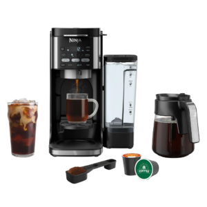 Ninja DualBrew Hot  Iced Coffee Maker, Single-Serve, compatible with K-Cups 12-Cup Drip Coffee Maker Black/Stainless Steel