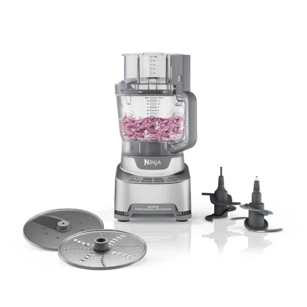 Ninja NF701 Professional XL Food Processor, 1200 Peak-Watts, 4-in-1, Feed Chute/Pusher,Silver
