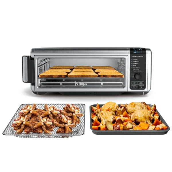 Ninja SP101 Digital Air Fry Countertop Oven with 8-in-1 Functionality, Silver