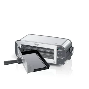 Ninja ST101 Foodi 2-in-1 Flip Toaster, 2-Slice Capacity, Compact Toaster Oven, 1500 Watts, Stainless Steel